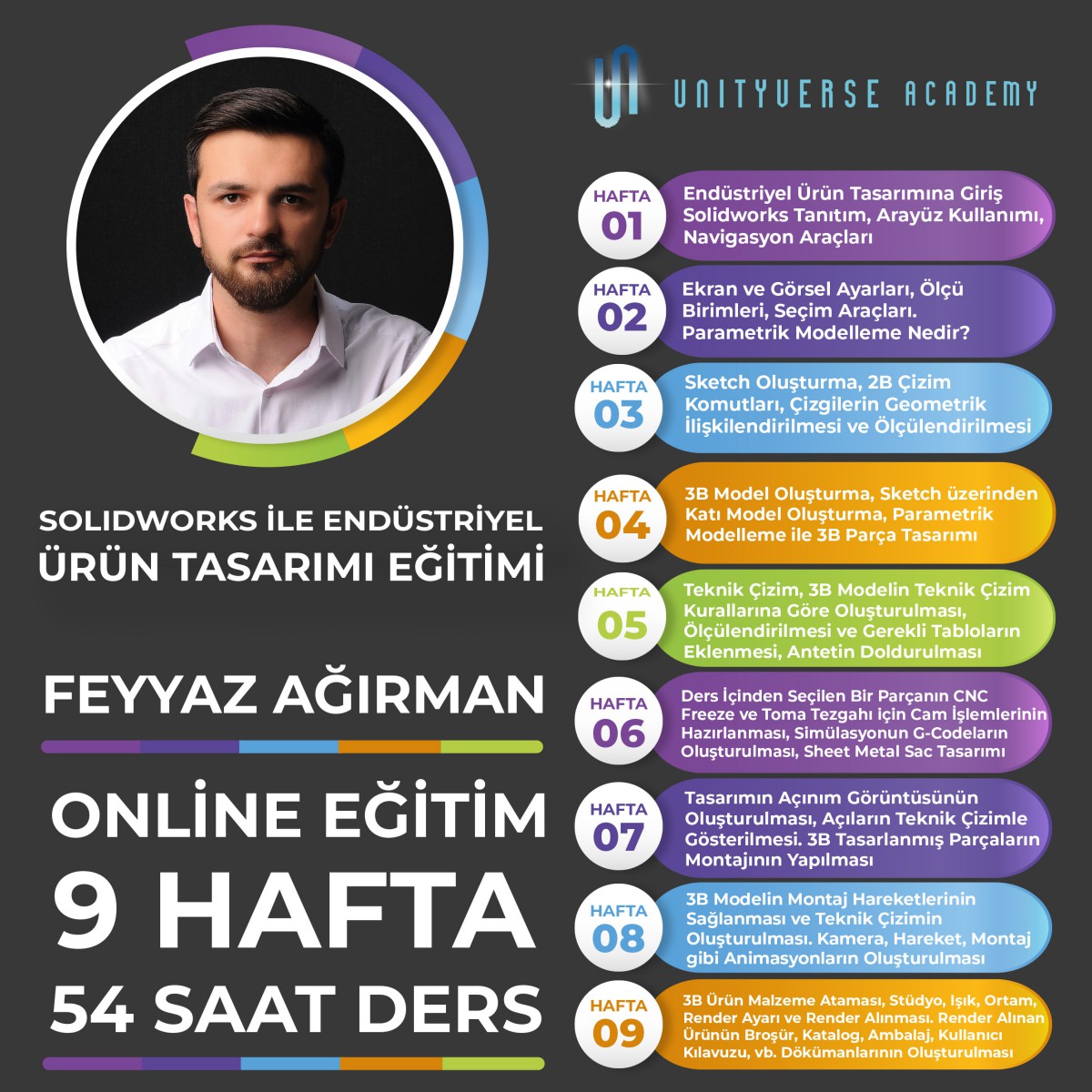 Solidworks ile Endüstriyel Ürün Tasarımı Uzmanlığı Canlı (Online) Eğitimi Solidworks ile Endüstriyel Ürün Tasarımı Uzmanlığı Canlı (Online) Eğitimi