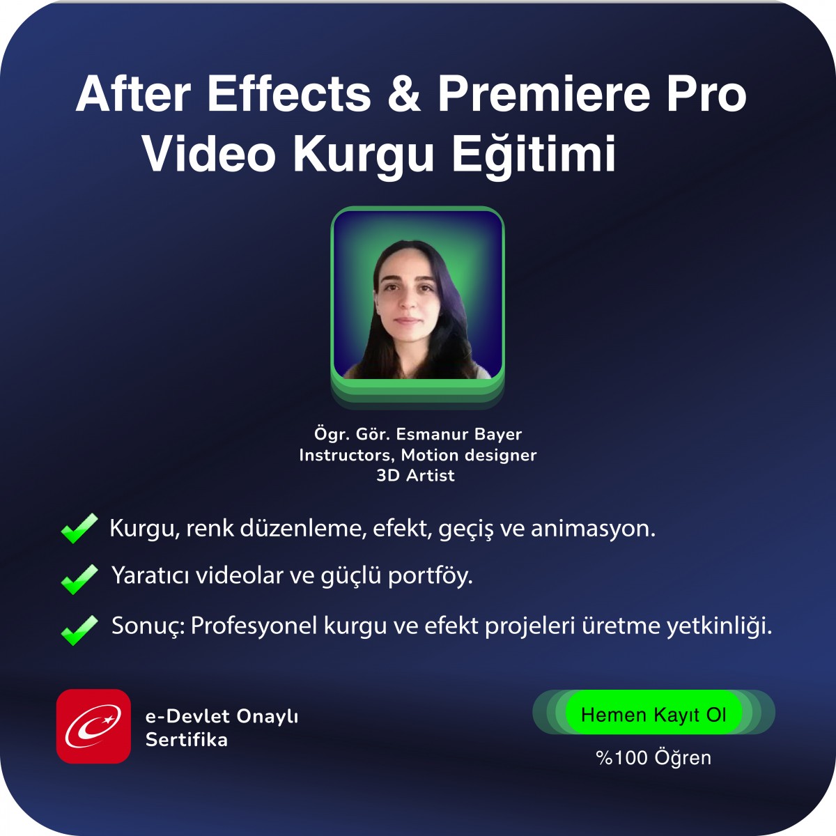 After Effects ve Premiere Pro ile Video Kurgu Eğitimi After Effects ve Premiere Pro ile Video Kurgu Eğitimi