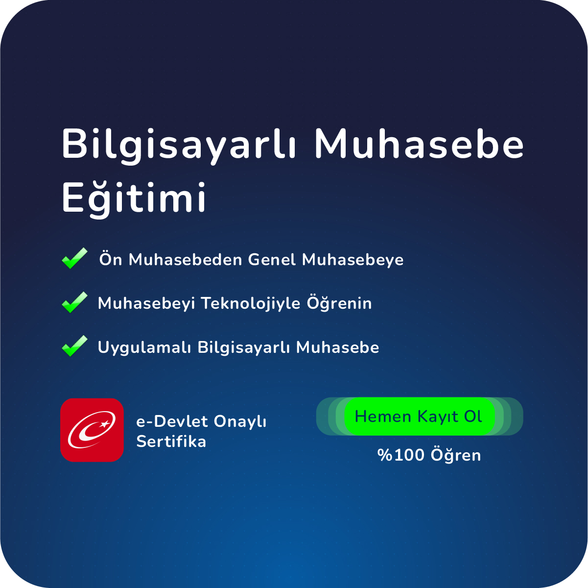 Bilgisayarlı Muhasebe Eğitimi 10 saat Bilgisayarlı Muhasebe Eğitimi 10 saat