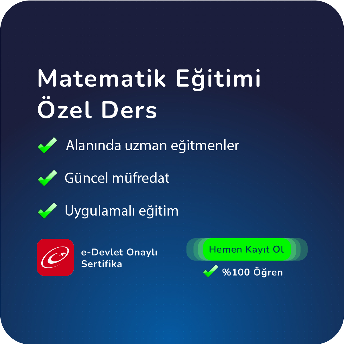 Matematik Eğitimi Özel Ders