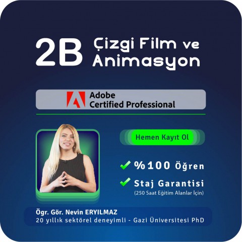 2B Çizgi Film ve Animasyon Uzmanlığı Canlı (Online) Eğitimi