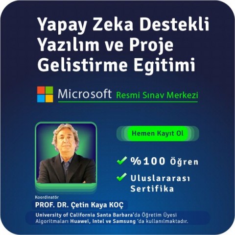 3 Aylık Yapay Zeka Destekli Yazılım ve Proje Geliştirme Eğitimi (Online)