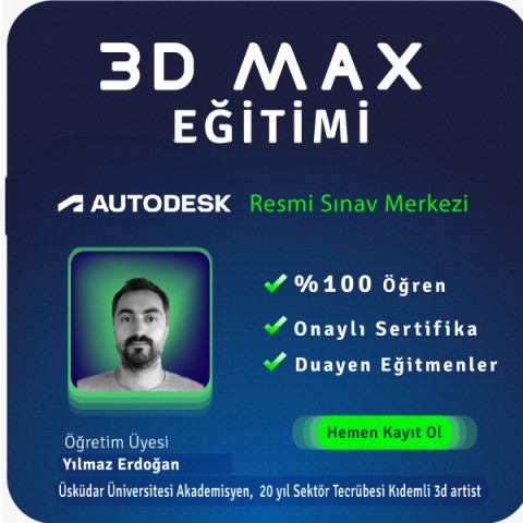 3Ds Max Eğitimi 10 Saat Özel Ders