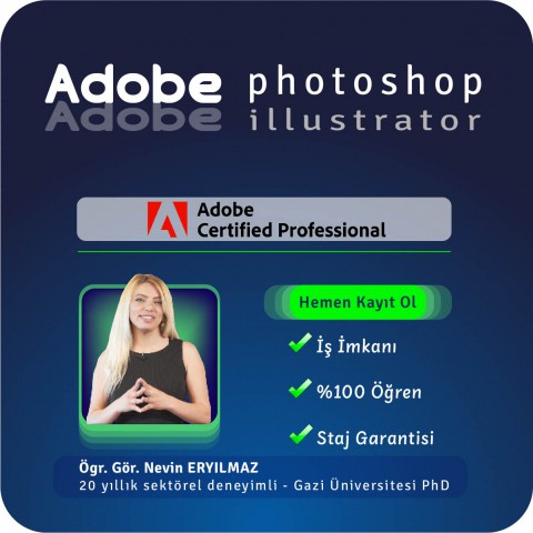 Adobe Photoshop ve Adobe Illustrator Online(Canlı) Eğitim