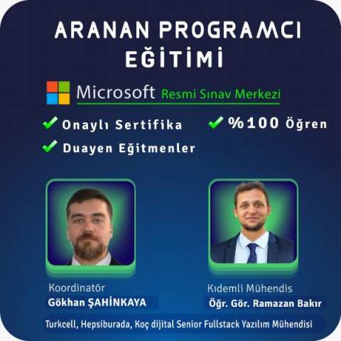 Aranan Programcı Olma Eğitimi Özel Ders 80 Saat Yüz Yüze Eğitimi