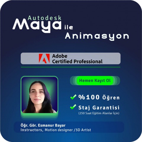 Autodesk Maya ile Animasyon Yüz Yüze Eğitimi