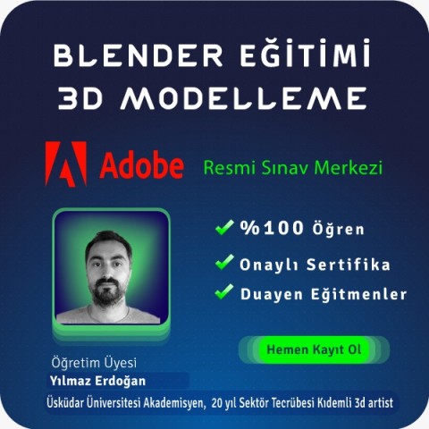 Blender 3B Oyun Modelleme Canlı (Online) Eğitim