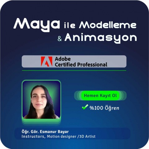Maya ile Modelleme ve Animasyon Canlı (Online) Özel Ders