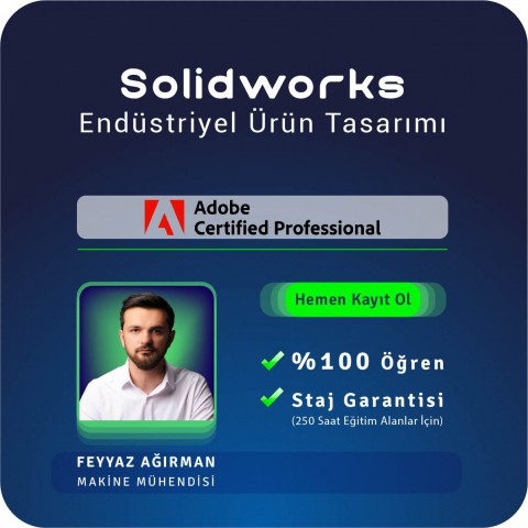 Solidworks ile Endüstriyel Ürün Tasarımı Yüz Yüze Eğitimi