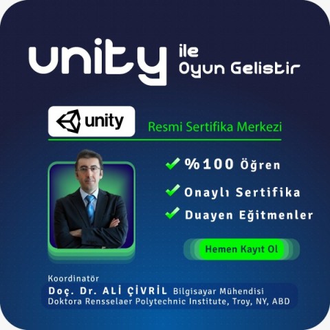 Unity ile Oyun Geliştirme Canlı (Online) Eğitimi (Staj Garantili)