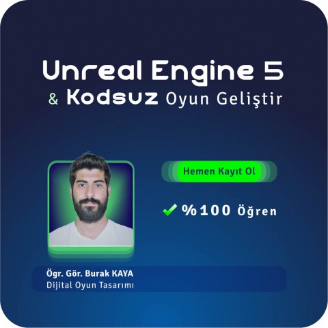 Unreal Engine 5 ile Blueprint Oyun Geliştirme Online / Canlı Eğitim