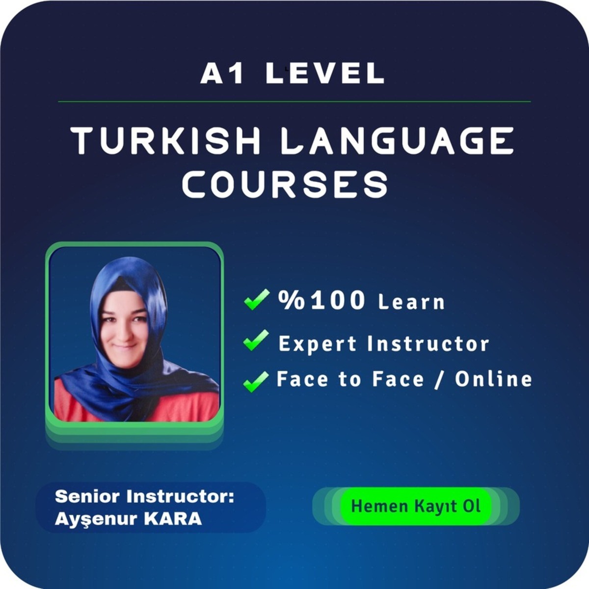 دورة اللغة التركية A1 / A1 Türkçe Kursu دورة اللغة التركية A1 / A1 Türkçe Kursu