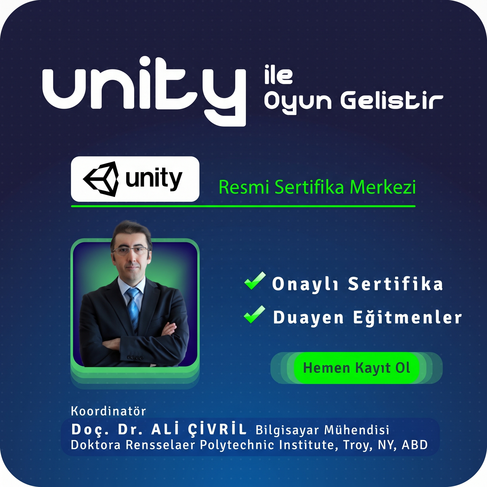 Unity ile Oyun Geliştirme Yüz yüze Özel Ders 50 Saat