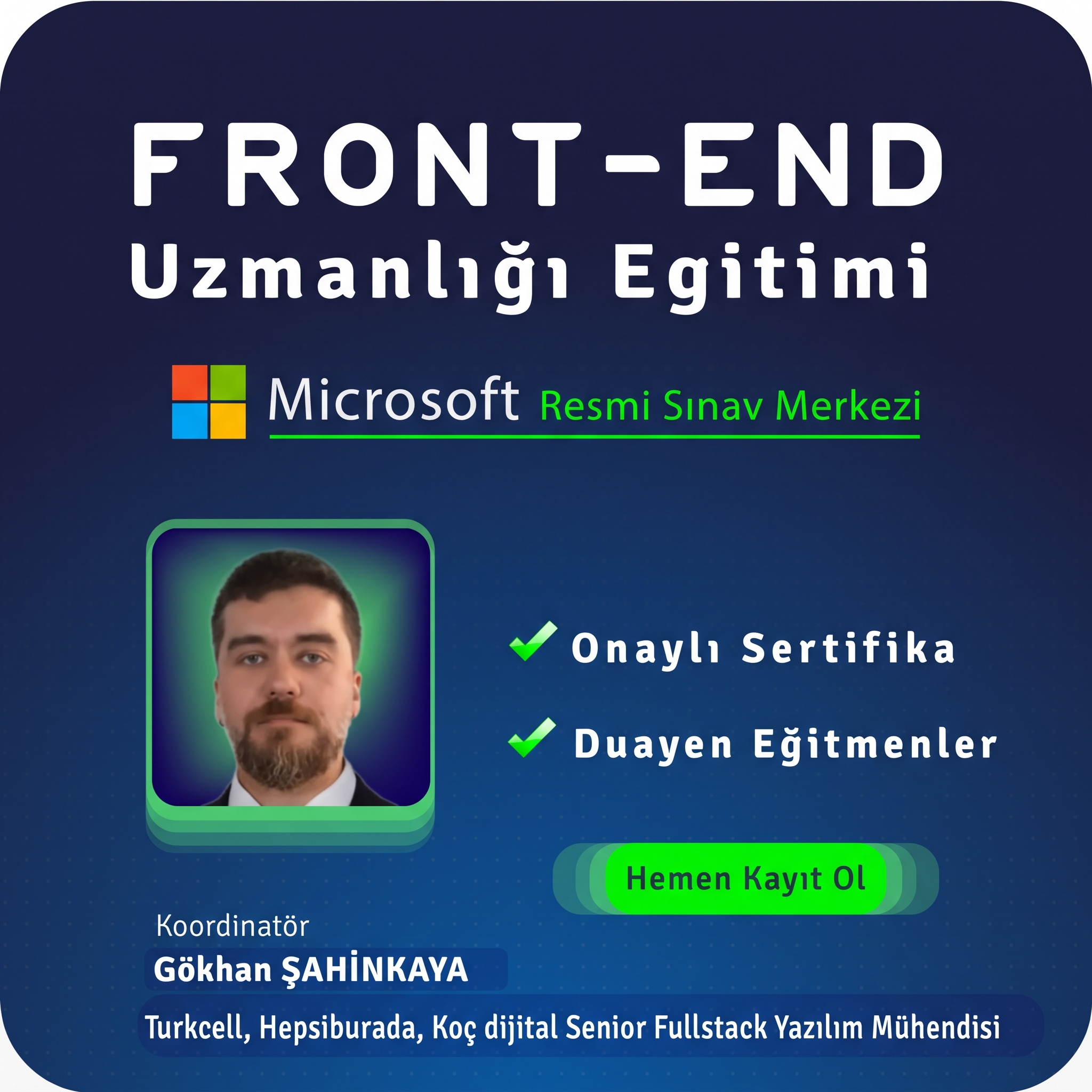 Frontend Web Geliştirme Kursu – React, HTML, CSS, JS Yüz Yüze
